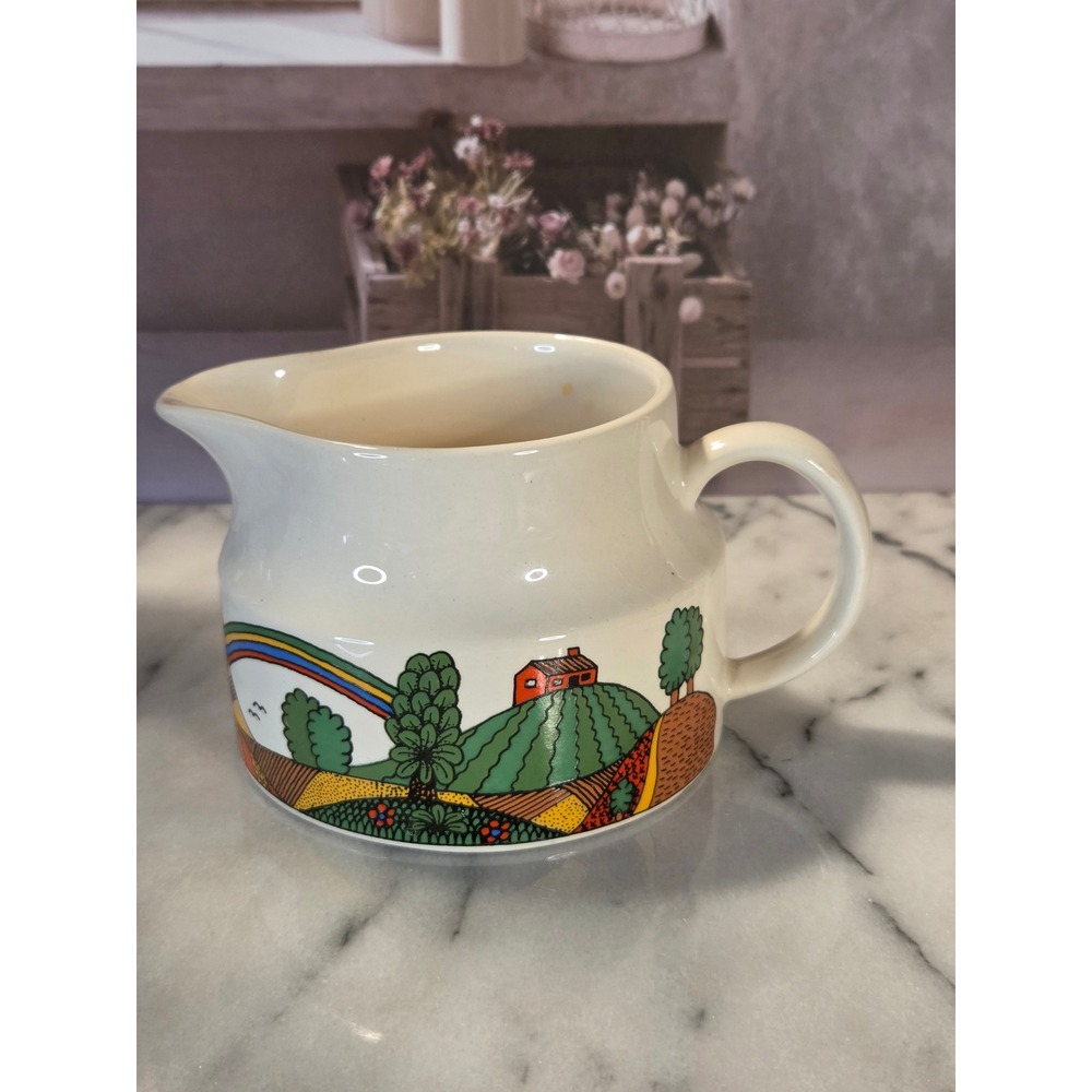 Crown Devon Country Lane Robin Cody Creamer Pitcher Staffordshire England‎ Vtg